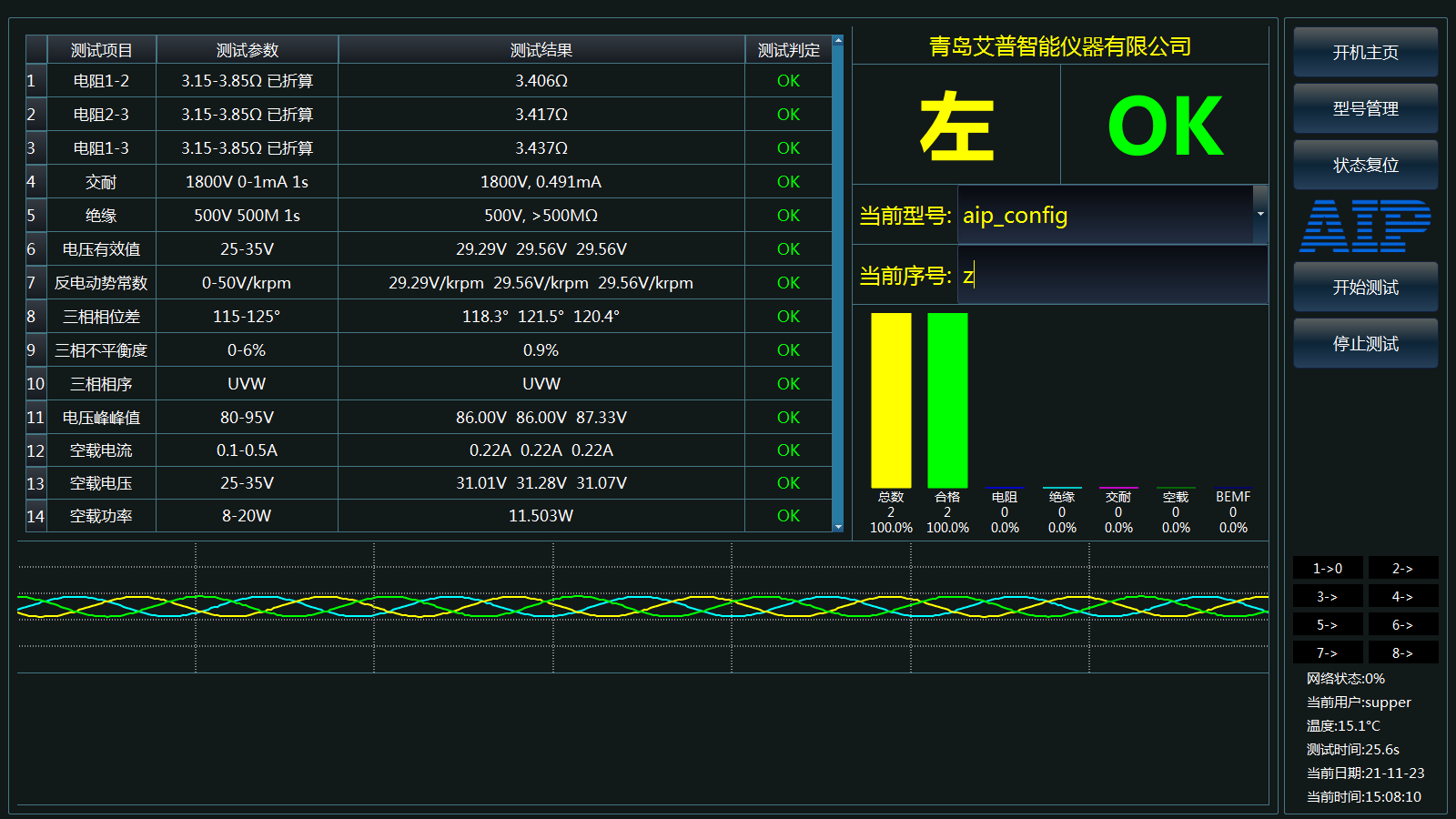 空載測試合格界面-艾普智能.png